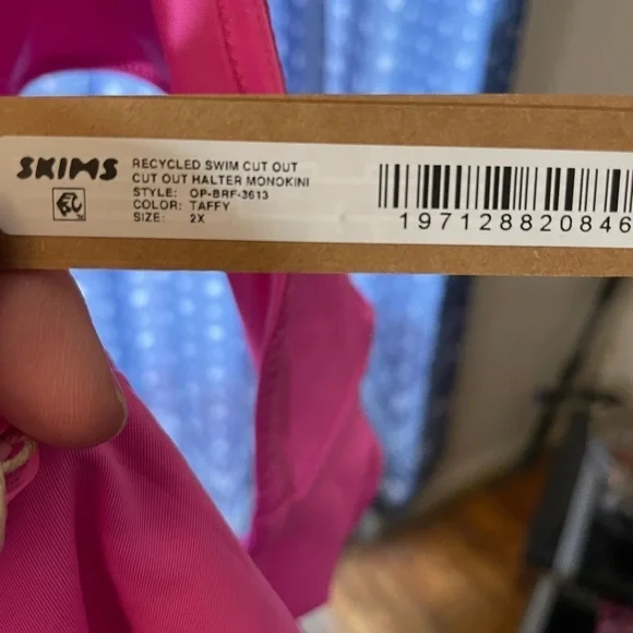 Skims recycled swim halter top cut-out monokini. (TAFFY) - Picture 10 of 14